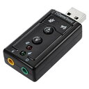 7.1ch USB 外部 サウンドカード オーディオ アダプター USB バスパワー ヘッドホンジャック マイクジャック[その他PC][定形外郵便、送料無料、代引不可] その1