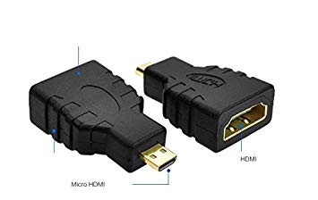 HDMIメス-Micro HDMIオス 変換アダプタ アダプター コネクタ[変換・コンバータ][定形外郵便、送料無料、代引不可]