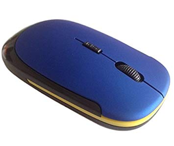 マウス 超薄型 軽量 ワイヤレスマウス 《ネイビー》 USB