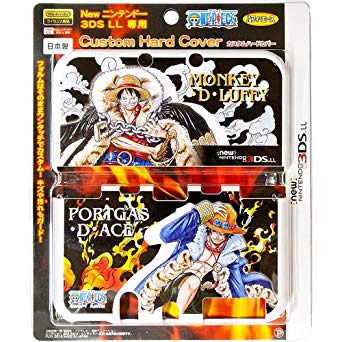 ワンピース Newニンテンドー3DS LL 専用 カスタムハードカバー ルフィ&エース Black[クリスマス][ゲーム][消耗品][ゆうパケット発送、..