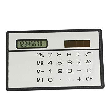 超薄型カード式 ソーラー電卓 税計算[その他HK][定形外郵便、送料無料、代引不可]
