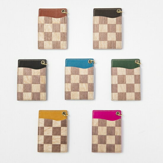 VARCO REAL WOOD ICHI パスホルダー 定期入れ パスケース カードホルダー suica 革...