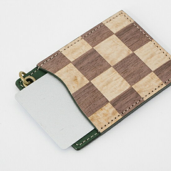 VARCO REAL WOOD ICHI パスホルダー 定期入れ パスケース カードホルダー suica 革...