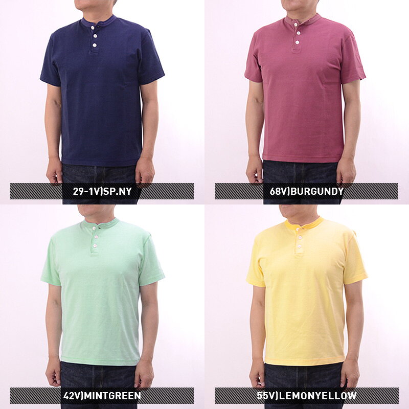セール 10%OFF ヘビーオンス tシャツ 無地 Tシャツ 厚手 BARNS OUTFITTERS バーンズ アウトフィッターズ BR-8146 ユニオンスペシャル ヘンリーネック 半袖 アウターTシャツトップス カットソー 40代 アメカジ【SS】 vari-10015955 日本製の革とジーンズのブルトム サンプル画像3