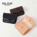 栃木レザー 財布 メンズ コンパクト 二つ折り財布 ウォレット 小さい財布 本革 GOD FISH ゴッドフィッシュ GF-C コインケース 小銭入れ 二つ折り ブランド 小さな財布 ミニウォレット 40代 ギフト プレゼント 一粒万倍日 吉日 アメカジ 短財布 1万円以下 メンズ