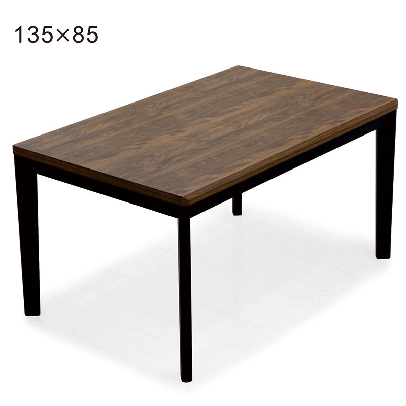 こたつ テーブル ハイタイプ 幅135cm 135x85 4人用 ダイニングこたつテーブル ハイタイプこたつ ヴィンテージ ビンテージ ハロゲン ブラウン ブラック 木目調 ウォールナット柄 家具調こたつ おしゃれ カジュアル モダンのサムネイル