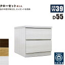 【マラソン期間中 ポイント5倍】クローゼットチェスト 2段 幅40cm 奥行55cm 白 クローゼット収納 押し入れ収納 引き出し タンス チェスト ローチェスト スリム 薄型 桐材 木製 ロッキング組 頑丈 ホワイト オーク ウォールナット おしゃれ 北欧 日本製 大川家具 完成品
