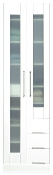 Rakuten - 【マラソン期間中全品ポイント10倍】食器棚 幅50cm ダイニングボード キッチンボード キッチン収納 マルチ収納 鏡面ホワイト シンプル 北欧 木製 完成品 日本製 送料無料 楽天 通販