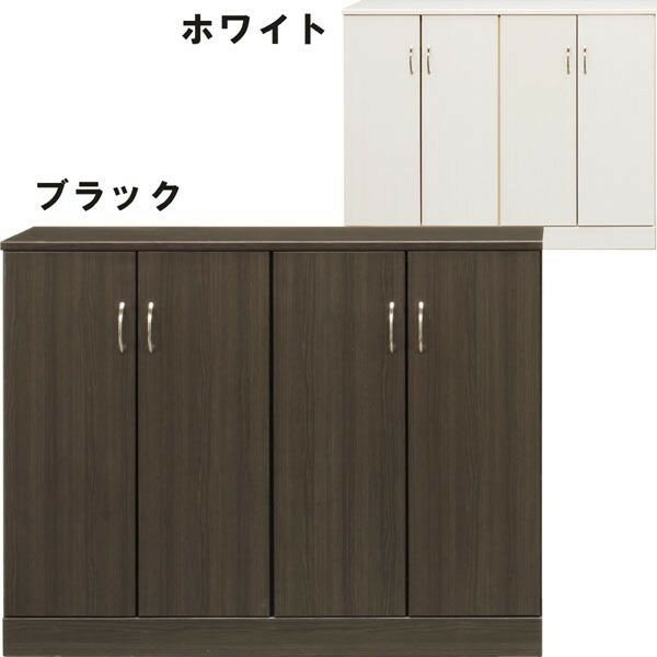 Rakuten - 【マラソン期間中全品ポイント10倍】シューズボックス シューズBOX シューズラック 下駄箱 靴箱 幅120cm 高さ92cm ロータイプ 3色対応 玄関収納 シンプル モダン 北欧 木製 国産 日本製 完成品 送料無料 楽天 通販