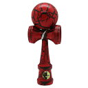 【送料込み(定形外発送)】けん玉　MY-KENDAMA　オリジナル　MKV-15　Crack Matte　クラックマット塗装　赤色　黒色　レッド＆ブラック　自然木　標準サイズ