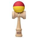 【送料込み】 けん玉 KENDAMA USA KZN604 KAIZEN2.0 改善2.0 ハーフスプリット ビーチウッド シルク マット レッド×イエロー