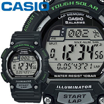 カシオ スポーツギア スポーツウオッチ S100H BLI ブラック 樹脂バンド ラップ・スプリットタイム機能を装備 CASIO SPORTS GEAR FOR RUNNING