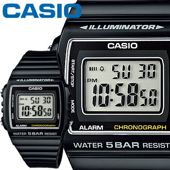 カシオ スタンダード ウオッチ 215H BLI ブラック 樹脂バンド 5気圧防水仕様 CASIO STANDARD WATCH