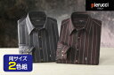 【送料無料】ウール入りストライプ柄シャツ2色組Pierucci/ピエルッチ