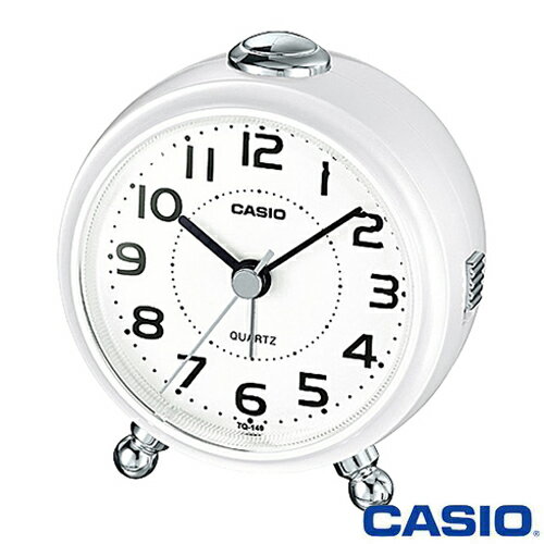 カシオ 置き時計 149 (パールホワイト) アナログ 目覚まし時計 二本足タイプ 小型 置時計 1