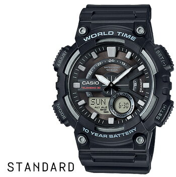 カシオ スタンダード ウオッチ 110W BLI ブラックA コンビモデル 樹脂バンド 電池寿命約10年 CASIO STANDARD WATCH