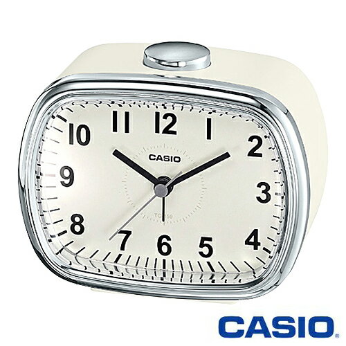 カシオ 置き時計 159 (クリーム) 目覚まし時計 電子音アラーム スヌーズ機能 ライト搭載