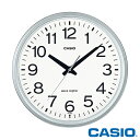 カシオ ウェーブセプター 壁掛け電波時計 482J (シルバー) 秒針停止機能 電波受信機能 壁掛時計 電波時計 日本全国対応