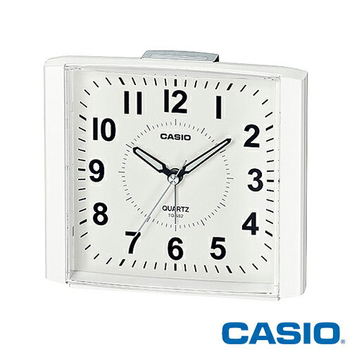 カシオ 置き時計 482 (パールホワイト) 置時計 目覚まし時計 マイクロライト 電子音アラーム スヌーズアラーム ライト機能