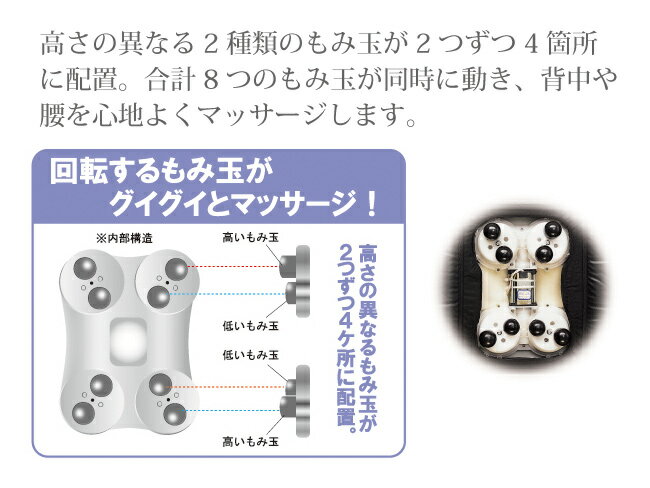 マッサージ器セシル[クロシオ]58303/58302コンパクト マッサージャー スタイリッシュ モノトーン 本格もみ玉マッサージ器 肩 腰 足 電動マッサージ器 健康器具 マッサージ機