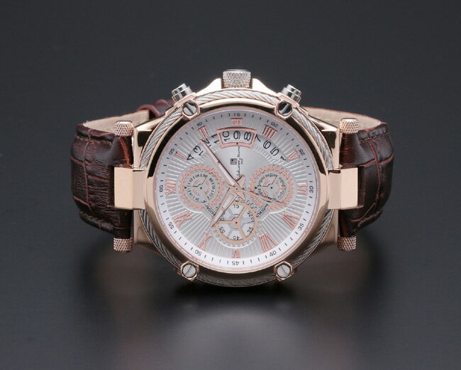 【サルバトーレ・マーラ】クオーツ時計・クロノグラフ SM18102-PGWHメンズ Salvatore Marra サルバトーレマーラ