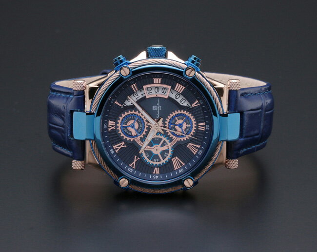 【サルバトーレ・マーラ】クオーツ時計・クロノグラフ SM18102-PGBLメンズ Salvatore Marra サルバトーレマーラ