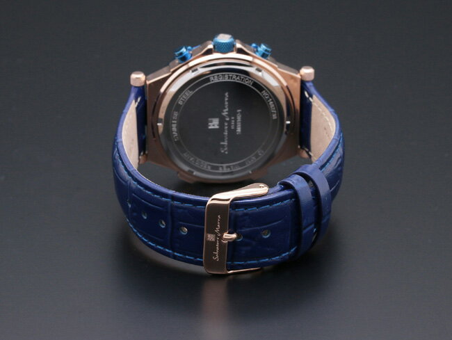 【サルバトーレ・マーラ】クオーツ時計・クロノグラフ SM18102-PGBLメンズ Salvatore Marra サルバトーレマーラ