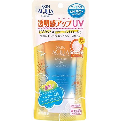 【お買得クーポン対象】【送料無料】スキンアクア トーンアップUVエッセンス ラテベージュ 80g　（　UV　日焼け止め　紫外線　ロート製薬