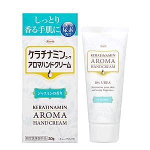 ■商品説明 しっとり香る手肌に導くハンドクリーム(チューブタイプ)です。 尿素が、荒れた皮膚の水分を保ちます。 尿素が角質をやわらかくして浸透し、 浸透した尿素が水分を集めてうるおいを保ちます。 ジャスミンにフリージア、爽やかなスペアミントを少々。 清楚で透明感のある香りがあふれます。 尿素10%配合。ジャスミンの香り。医薬部外品。 ■使用方法 コクのあるクリームを肌になじませて、 白いクリームが透明に変わったら うるおい浸透の合図です。 ■効果・効能 手足のかさつき・あれの緩和 ■用法・用量 1日数回適量を患部に塗布してください。 ■販売会社 興和株式会社 お客様相談センター 電話番号：03-3279-7755 広告文責 Fukuko高橋　将史お得なサンキュークーポン 詳しくはこちらをクリックお願いいたします