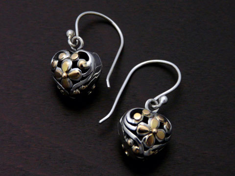 【UC Silver】【ハート】 Silver925/K18 ピアス