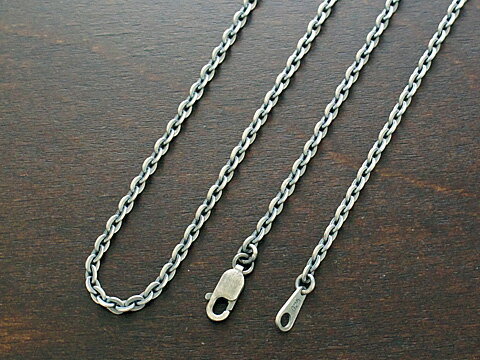 乐天商城 - 【平小豆/ひらあずき】 Silver925 チェーン(古美仕上) 【3.3x2.5mm/52cm】
