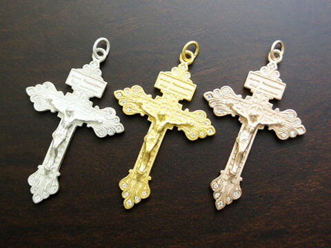 【INRI】【赦しの十字架】 Silver925/CZ クロス ペンダントトップ