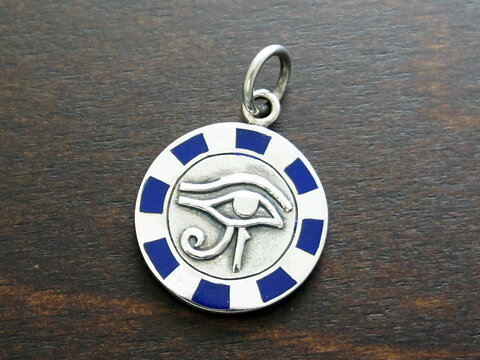 【good vibrations】【ホルスの目/アンク/コイン】 silver925/真鍮/ラピスラズリ リバーシブル/ペンダントトップ