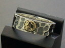 【good vibrations×various jewelry】【精霊ココペリ】 Silver925/Brass 槌目リング(古美)