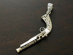 【good vibrations】【フリントロック式ピストル/海賊銃】 Silver925/Brass ペンダントトップ