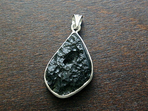 【天然素材】 Silver925/モルダバイト ペンダントトップ(D)