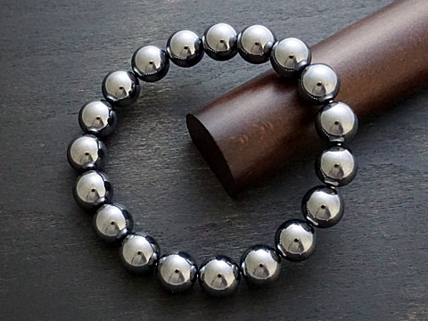 【人工鉱石テラヘルツ/高純度99%シリコン】 ブレスレット 10mm