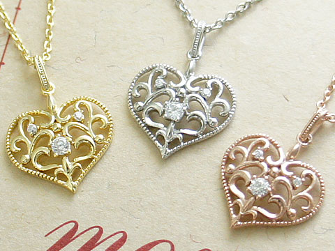Rakuten - 【mon】【ハート/heart】 Silver925/CZ ラッキーチャーム プチペンダント