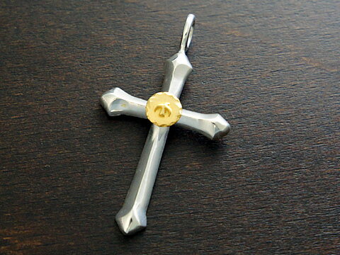 【インディアンジュエリー】【クロス＆メタルプレート/イーグル】 Silver925 ペンダントトップ