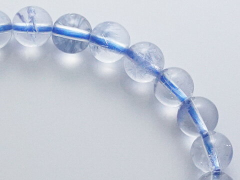 【高品質】【激レア】【南アフリカ産 デュモルチライトインクォーツ(ブルーファントムクォーツ)】 ブレスレット 6.5-7mm[3]