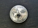 【アメリカ合衆国】【Quarter Dollar(25Cent)】【ワイオミング州/カウボーイのシルエット/
