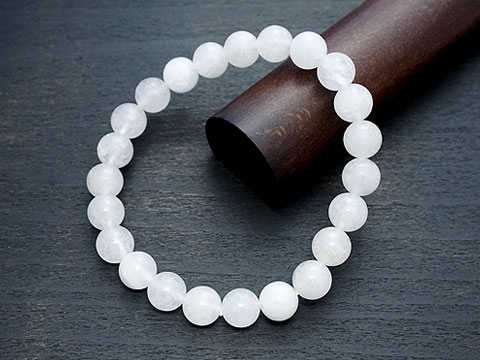 【Heaven&Earth社】【アゾゼオ】【ニュージーランド・ホワイト・アゼツライト】 ブレスレット 8mm