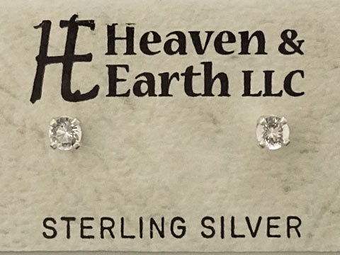 【Heaven&Earth社】【アゼツライト/ラウンド3mm】 Silver925 ピアス