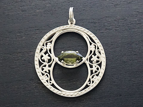 【Heaven&Earth社】【モルダバイト/マーキス10x5mm】【チャリスの井戸】 Silver