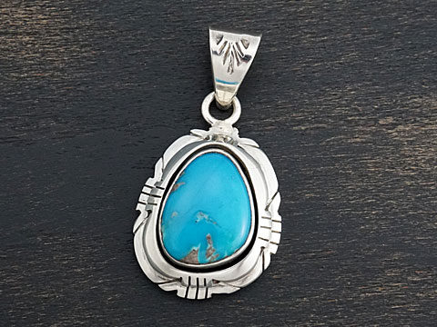 乐天商城 - 【ブルージェム/ターコイズ16x13mm】 Silver925 ペンダントトップ