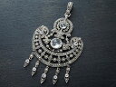 【Rokuzan/碌山】 Silver925/ローズカットクリスタル(8.5mm/5mm/3mmx3/2mmx4)/マルカジット アンティークデザイン/ペンダントトップ