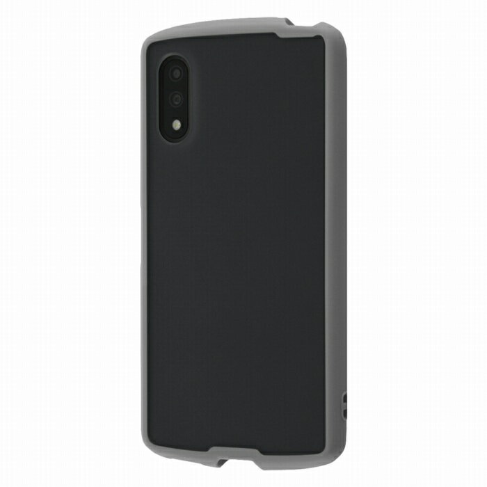 Rakuten - Xperia Ace II 耐衝撃ハイブリッドケース Puffull Matte Black/グレー