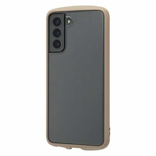 Galaxy S21 5G 耐衝撃ハイブリッドケース Puffull/クリア/ベージュ