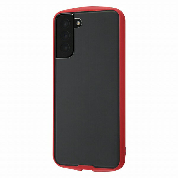 Rakuten - Galaxy S21+ 5G 耐衝撃ハイブリッドケース Puffull/クリア/レッド
