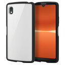 エレコム elecom Xperia Ace III (SO-53C/SOG08) ケース カバー ポリカーボネート TPU ハイブリッド 高硬度8H 角エアクッション 耐衝撃 軽量 薄型 背面クリア ブラック(2)